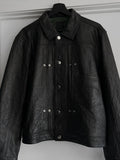Foroutofoffice Crinkled Lambskin Leather Type-0 jacket