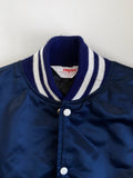 1980s Navy Blank Varsity Jacket - L