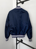 1980s Navy Blank Varsity Jacket - L