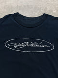 Safe House Script Navy Cut Off - 23.5” x 30” (XL)