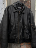 1980s Schott NYC Leather MA-1 Flight Jacket - XL