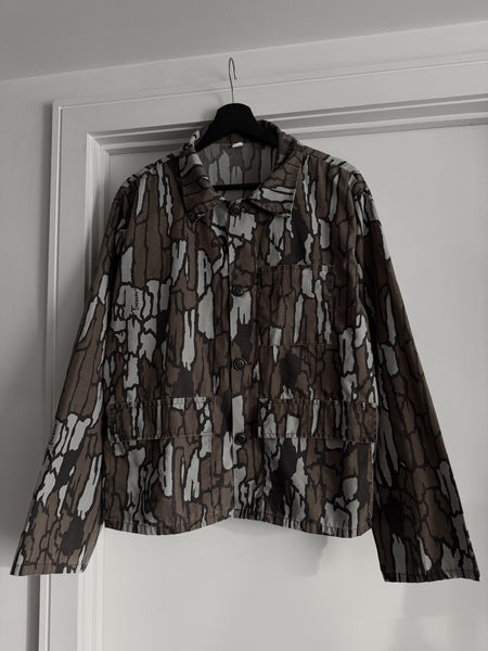 1980s Tree Bark 2 Pocket Shirt - L