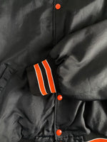 1980s Blank Black & Orange Varsity Jacket - XL