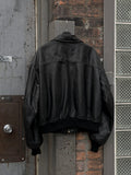 1980s Schott NYC Leather MA-1 Flight Jacket - XL
