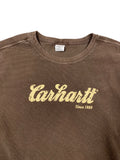 Carhartt Brown Script Thermal long Sleeve - XL