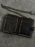 Vintage Harley Davidson Brown Leather Biker Chain Wallet