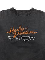 Harley Davidson Cropped Distressed Crewneck - M