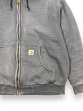 2000s Carhartt Thermal Lined Faded Zip Hoodie - XL