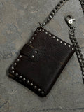 Vintage Harley Davidson Brown Leather Biker Chain Wallet