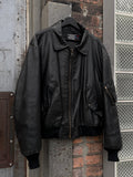 1980s Schott NYC Leather MA-1 Flight Jacket - XL