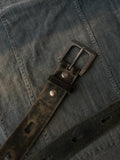 Distressed Leather Belt - L