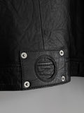 Foroutofoffice Crinkled Lambskin Leather Type-0 jacket