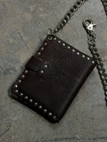 Vintage Harley Davidson Brown Leather Biker Chain Wallet