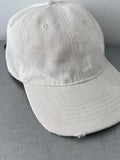 Vintage Blank Off White Distressed Cap - OS