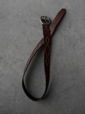 Brown Studded Leather Belt - XS/S